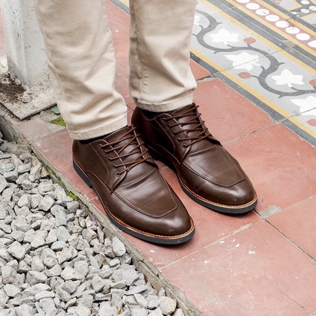 ALAVES BROWN |ManNeedMe x Lvnatica| Sepatu Pantofel Pria Formal / Kantor - Derby Shoes ORI