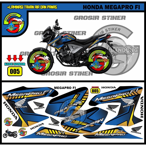 STRIPING STIKER MOTOR HONDA MEGAPRO FI VARIASI