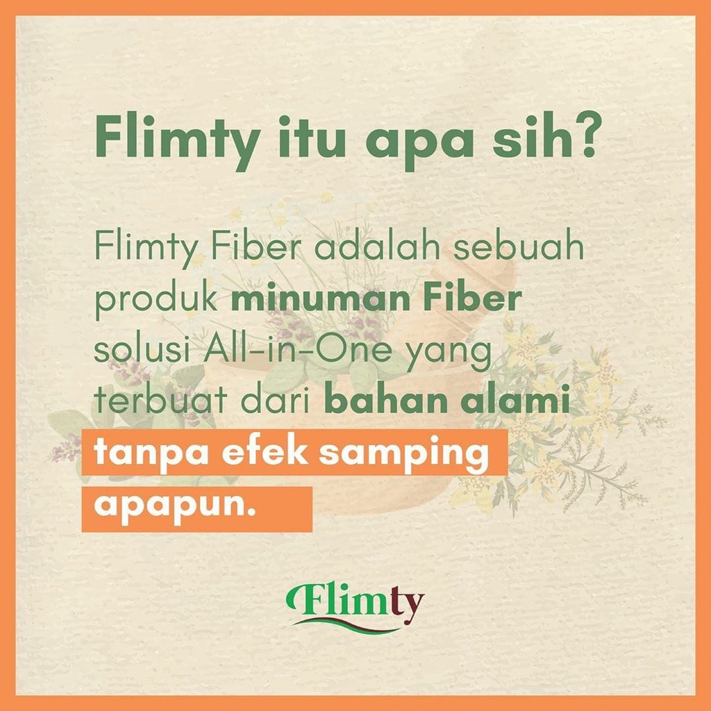 FLIMTY FIBER DRINK SUPLEMEN Diet Pelangsing dan Detox Halal dan BPOM