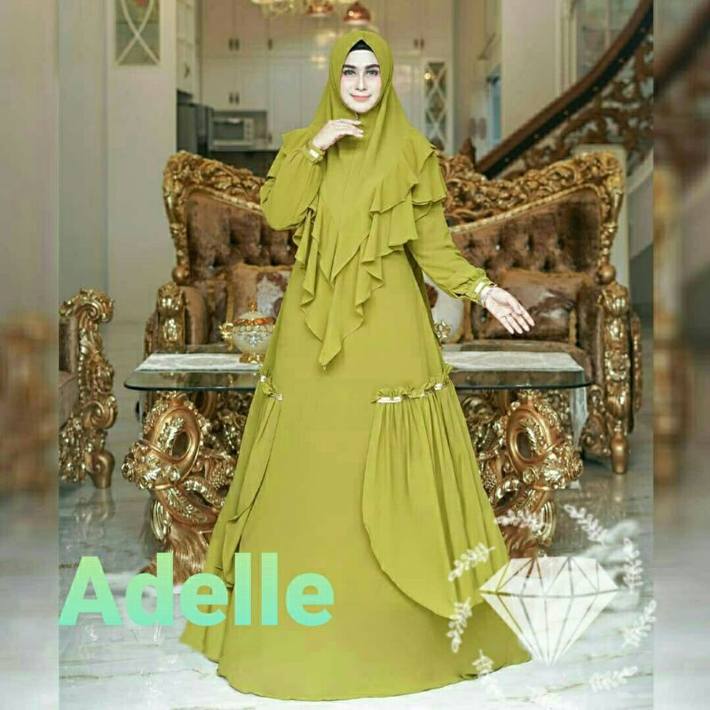 Maxi Maxy Dress Gamis Syari Busui Moscrepe Adelle