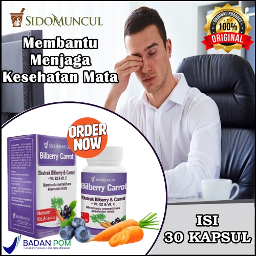 

Sido muncul herbal bilberry carrot bpom obat herbal vitamin mata isi 30 kapsul original 100%