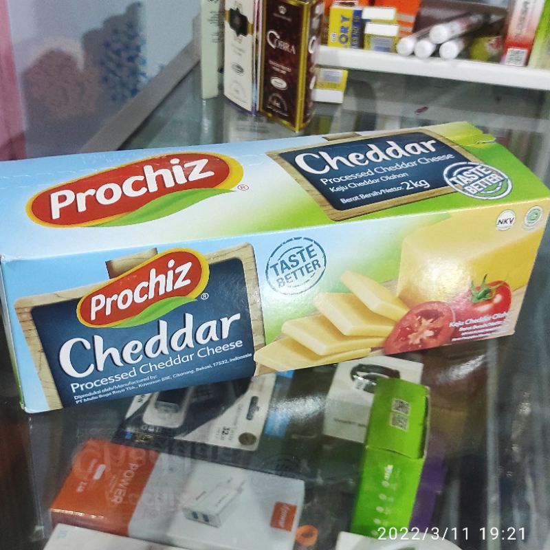 Jual Prochiz Keju Cheddar Olahan 2000gr - 2Kg Processed Cheddar Cheese ...