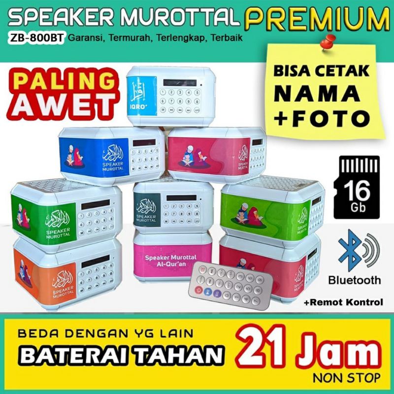 ZB800BT TERBARU  SPEAKER ALQURAN BLUETOOTH SPEAKER MUROTTAL