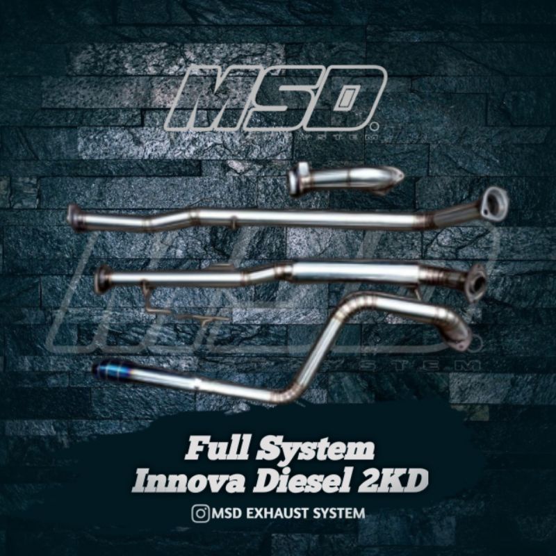 Knalpot Mobil Innova Diesel 2KD Full System Msd