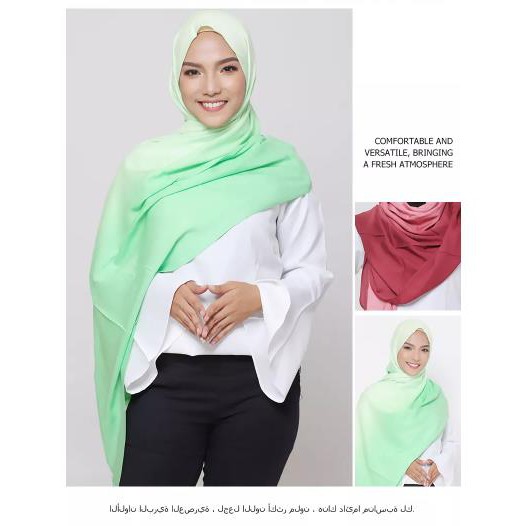 MOBASA OFFICIAL PASHMINA JUMBO KATUN RAWIS PREMIUM ZIRA COLLECTION [D-RAINBOW]