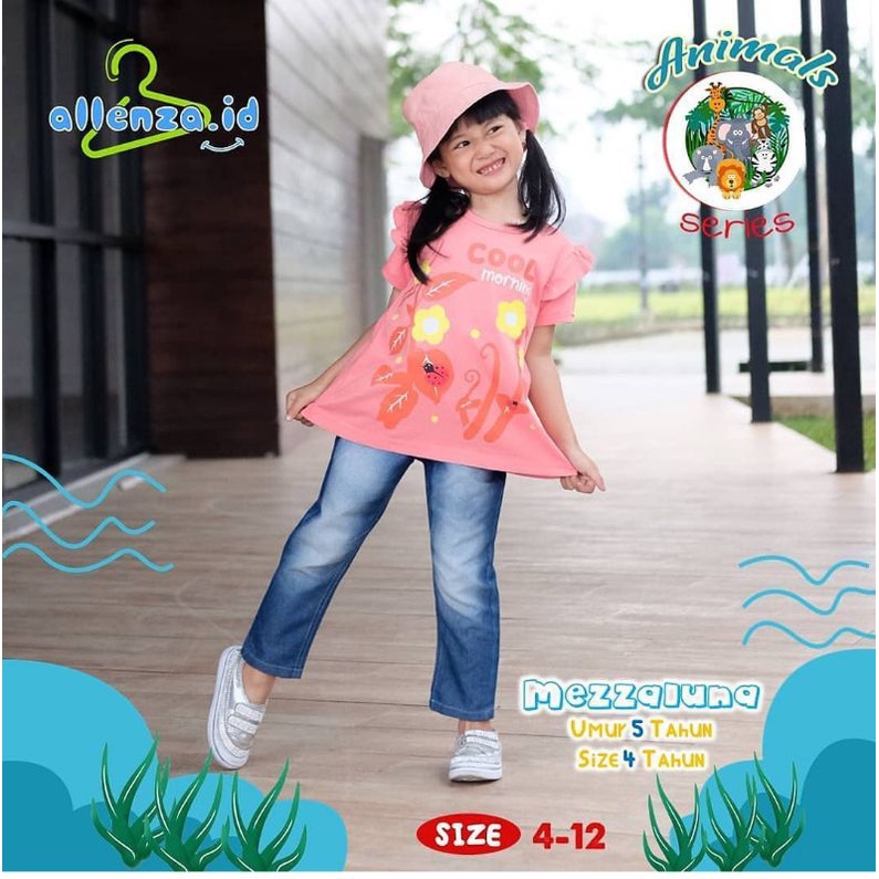 setelan kaos dan jeans anak/setelan jeans anak allenza
