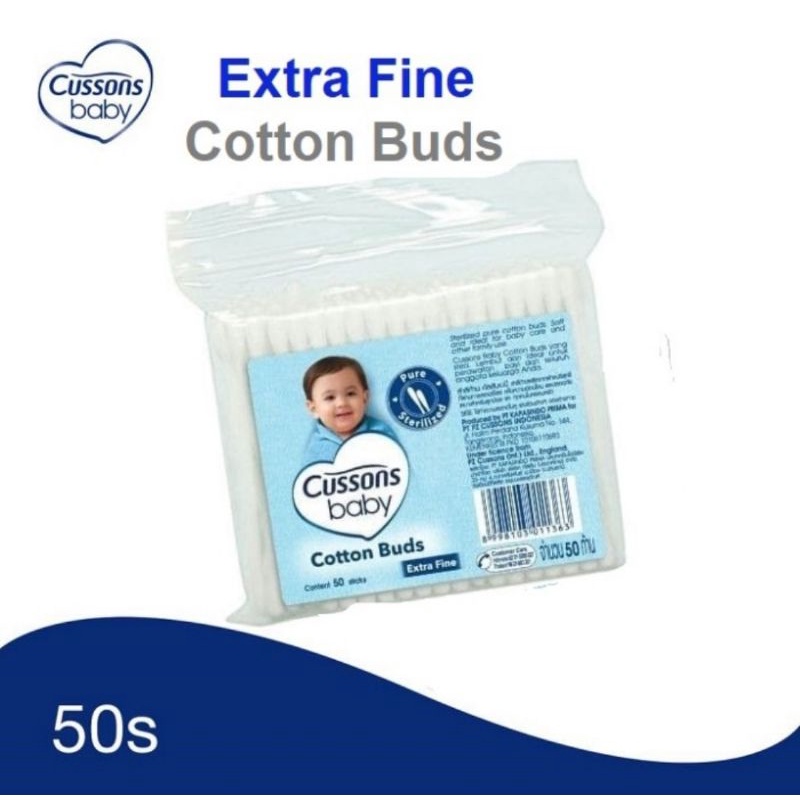 Cussons Baby Cotton Buds Reguler &amp; Extra Fine Isi 50s -100s