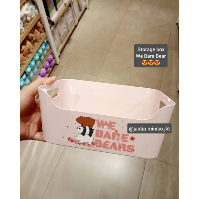 MINISO 🆕 Storage Box We Bare Bears (sz.24x17x10.3cm)