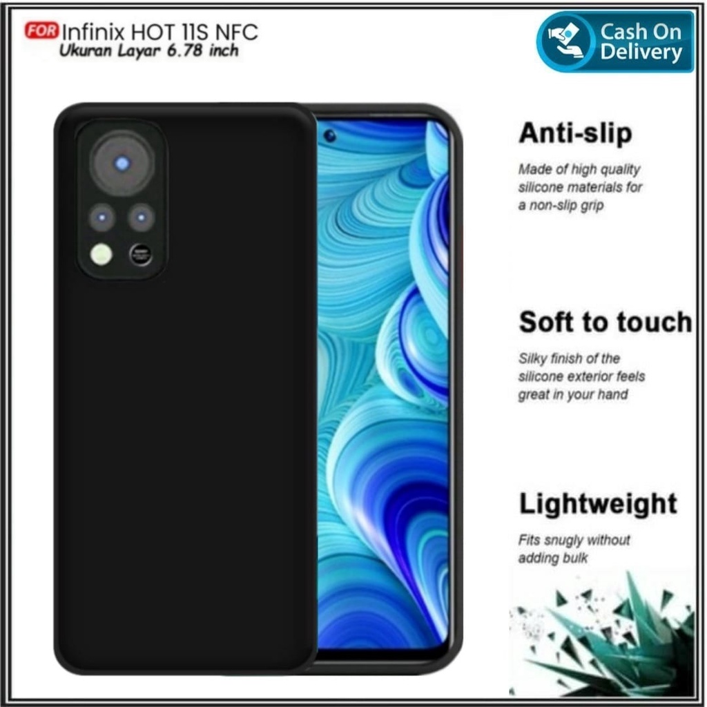 Case Infinix Hot 11S NFC SoftCase Premium Dove Matte Protection Back Kamera Casing Slim HP Cover DI 