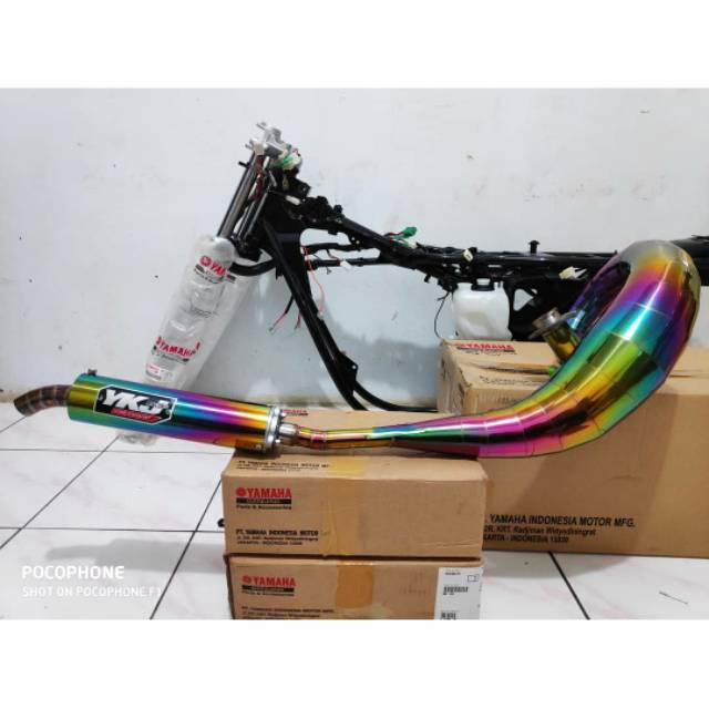 Knalpot RX King YKJ Lobster Stainless Pelangi Original YkJ Racing