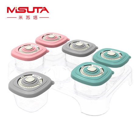 MISUTA 6 pcs Tempat makan bayi baby food container penyimpanan mpasi bayi