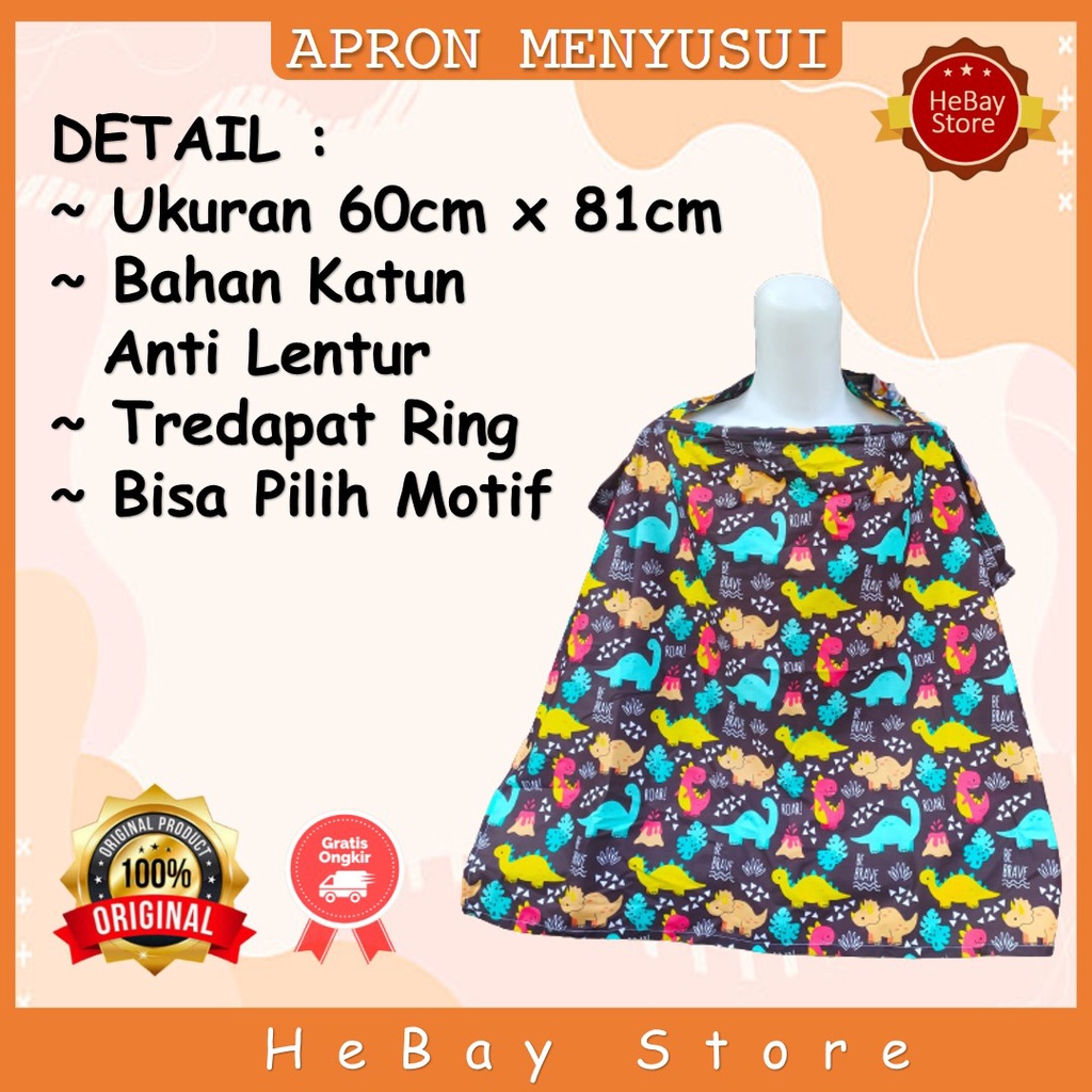 Celemek Ibu Menyusui Apron Menyusui Cover Asi Baju Penutup Bahan Halus Dan Lembut