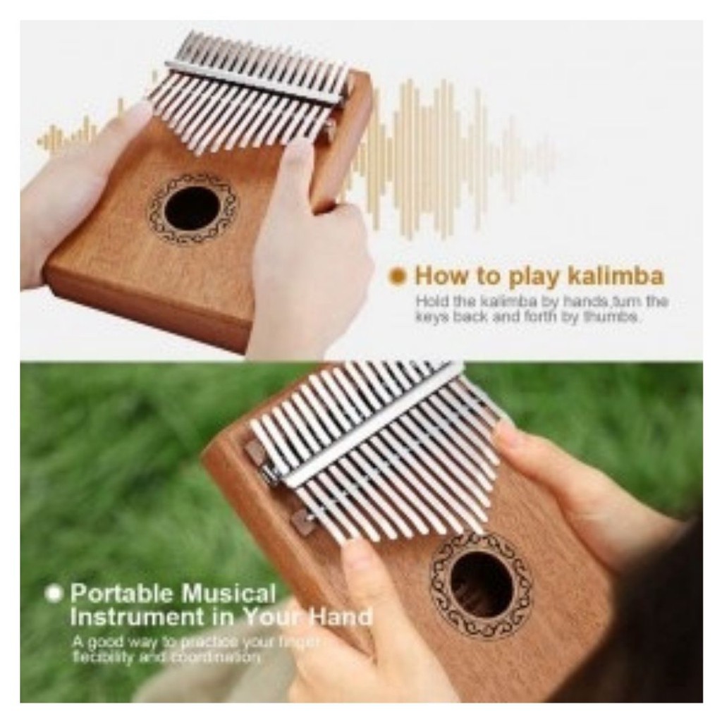 Kalimba Thumb Piano Musical Toys 17 Note Piano Jempol  Karimba 7 Keys 111164
