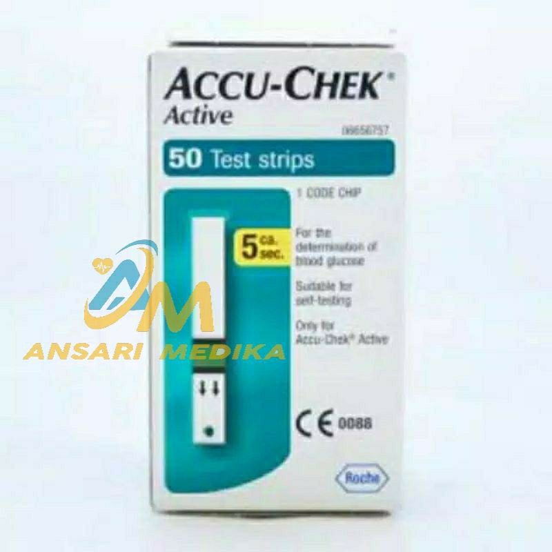 ACCU CHEK ACTIVE STRIP ISI ULANG TEST GULA DARAH ISI 50