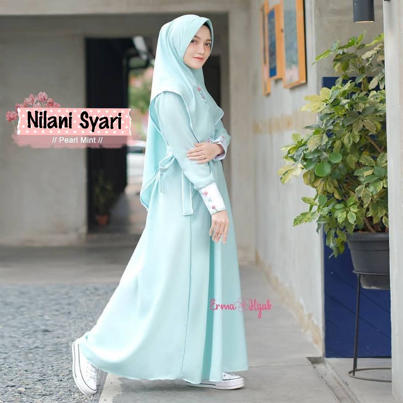 Baju Gamis Dress Syari Busui Muslim Wanita Kondangan Seragaman Nikahan Free Plus Hijab Khimar Hijab 