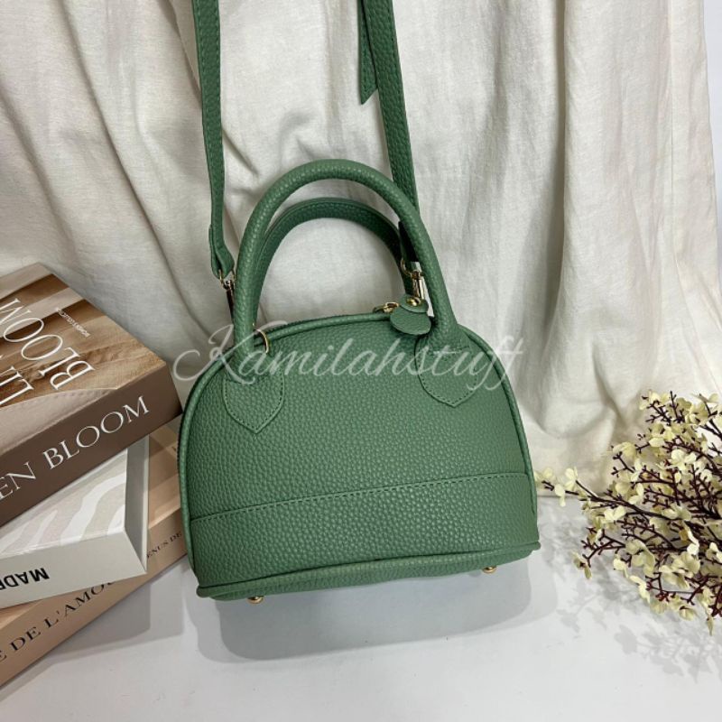 Sling bag elma kulit jeruk sintetis