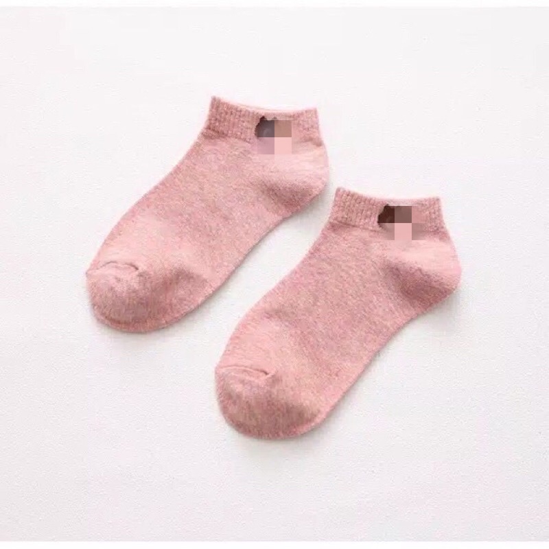 MAYSTAR Kaos Kaki Fashion Unisex Motif Beruang Brown Wanita Pria Murah K1-Pink
