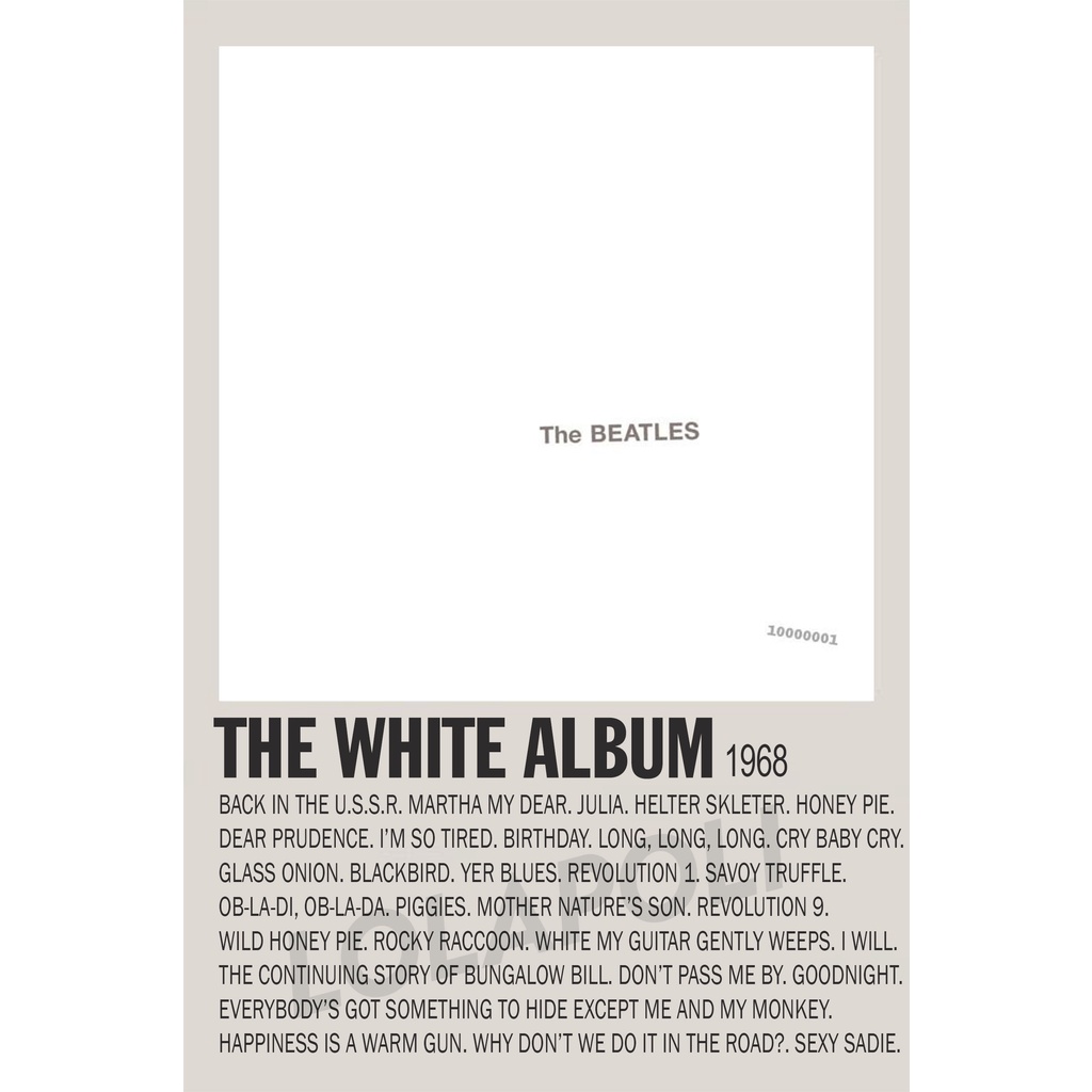 Poster Cover Album The White Album - The Beatles