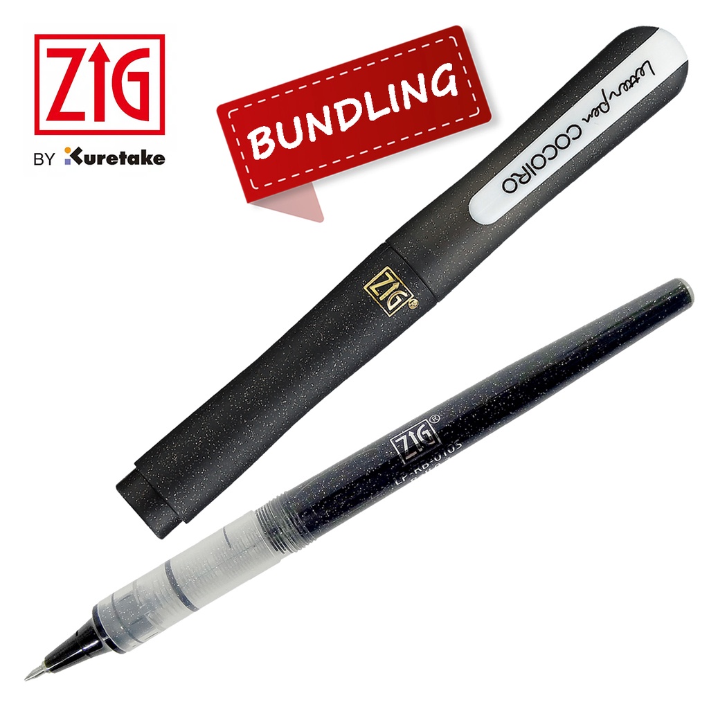 

(Bundle) ZIG COCOIRO BODY PEN & COCOIRO Refill Ball 0.3 Black