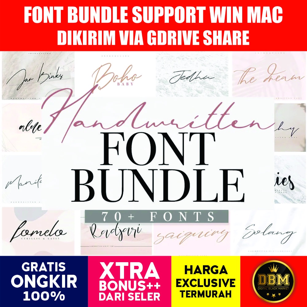 Handwritten Font Bundle Sale 99% Off