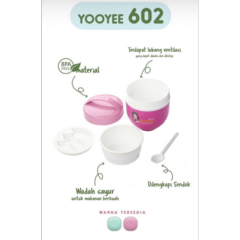 TAHAN PANAS Kotak makan / lunch box yooyee 602