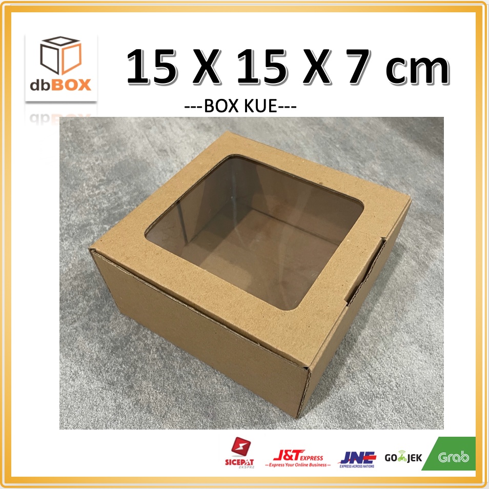 

BOX MIKA 15X15X7 cm kardus die cut, untuk kue hampers gift box MIKA KUE