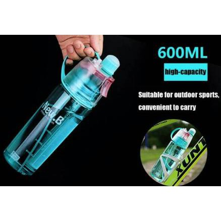 NEW B Sports Spray Water Bottle 600ml / Botol Minum With Spray