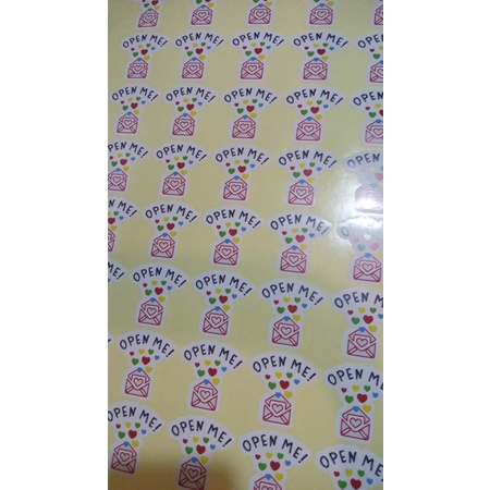 (10 pcs) Stiker Segel Korean style Stiker Perlengkapan Packing Dus Hampers Thankyou Open Me Bts BT21 By Aqilsolution