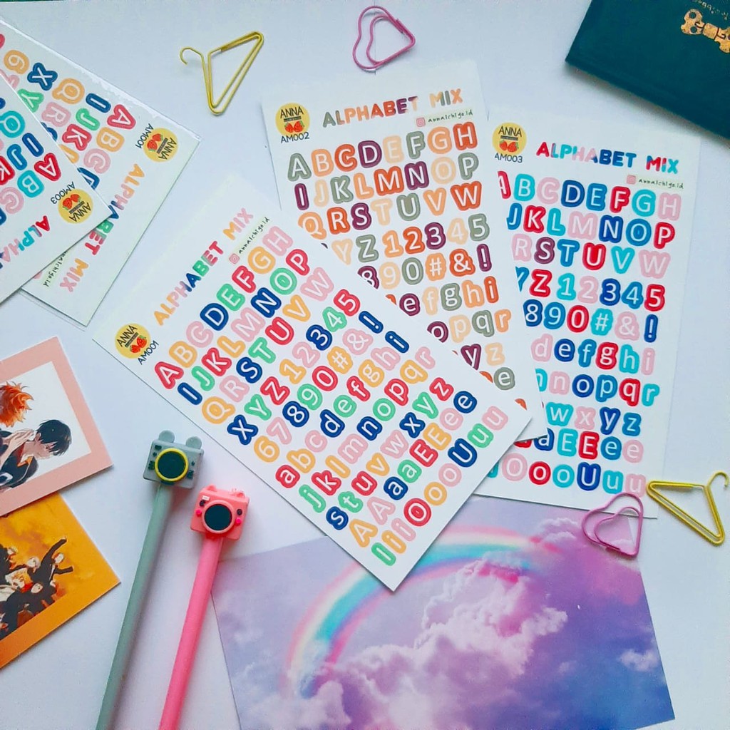 

STICKER ALPHABET MIX /STIKER JURNAL / STICKER PLANNER / STIKER LUCU [ ANNAICHIGO.ID ]