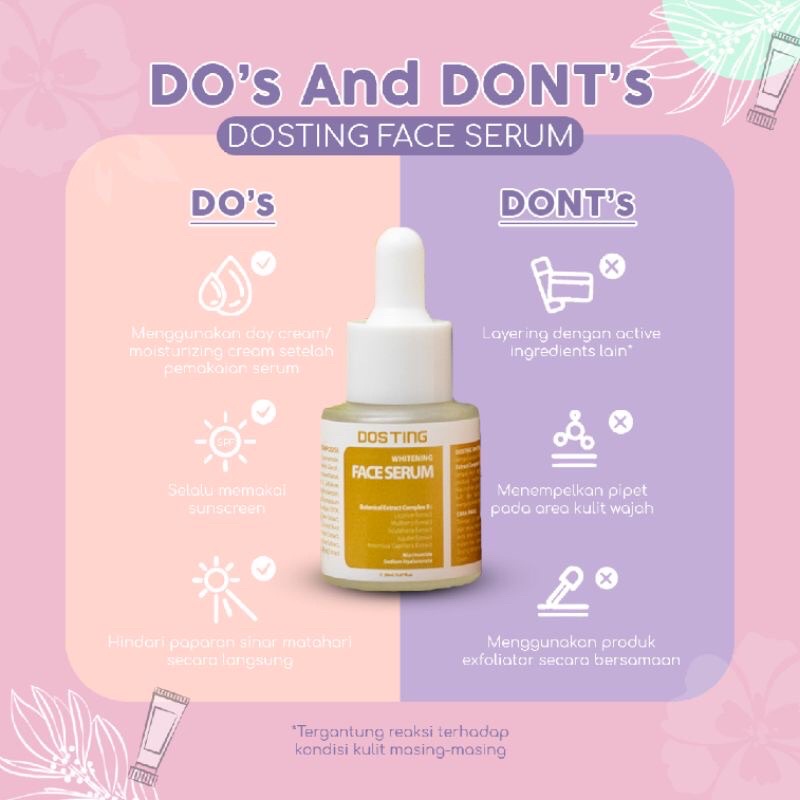 Dosting Whitening Face Serum Pemutih Wajah BPOM Aman Asli Original Termurah Terbaru