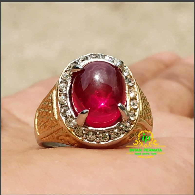 batu mustika MERAH SIEM merah delima berenergi tinggi