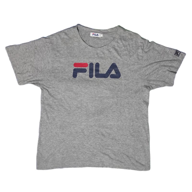 Tshirt Kaos Fila Abu-Abu Second Original