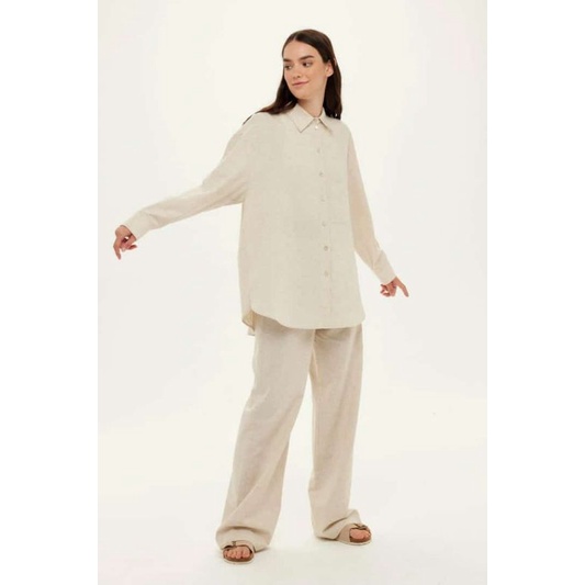 Hm tunic linen longsleeved blouse