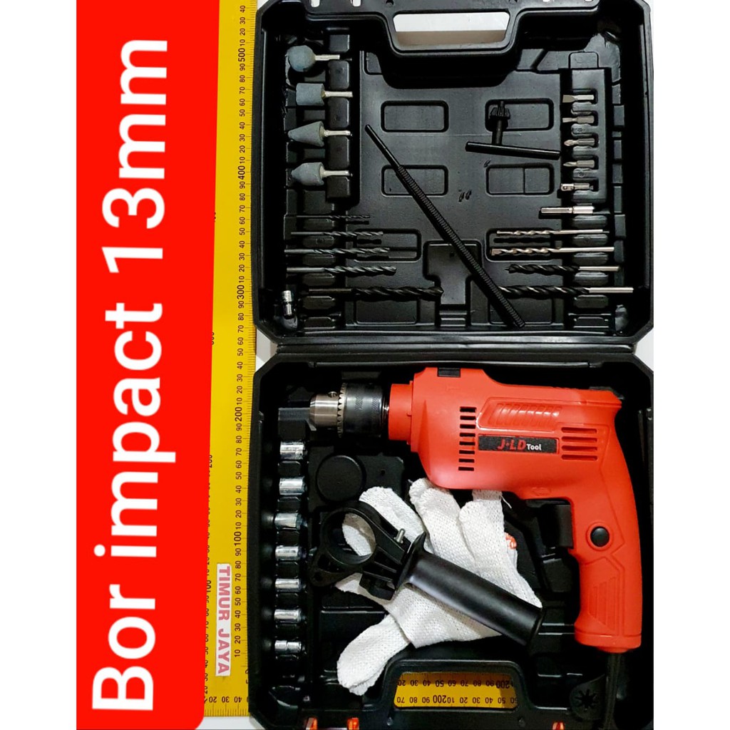 BOR 13MM TOOL KIT IMPACT DRILL - BOR BETON - MESIN BOR JLD TOOLS