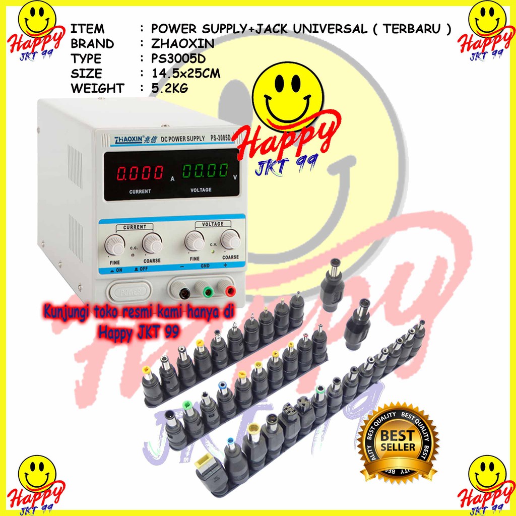 [ HAPPY JKT 99 ] FULLSET 100% ORIGINAL POWER SUPPLY PSU DC ADJUSTABLE ZHAOXIN PS-3005D PS 3005 D PS3005D PS3005 3005D