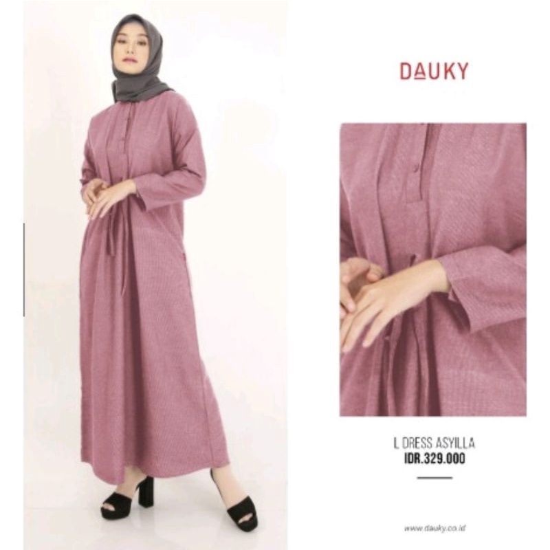SALE Dress Dauky L Dress Asyilla L Pink Gamis Tiza Elzatta Dress Dienta