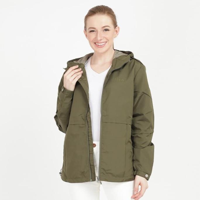 Edwin Jaket Parasut Unisex Darwin Olive Slim Fit