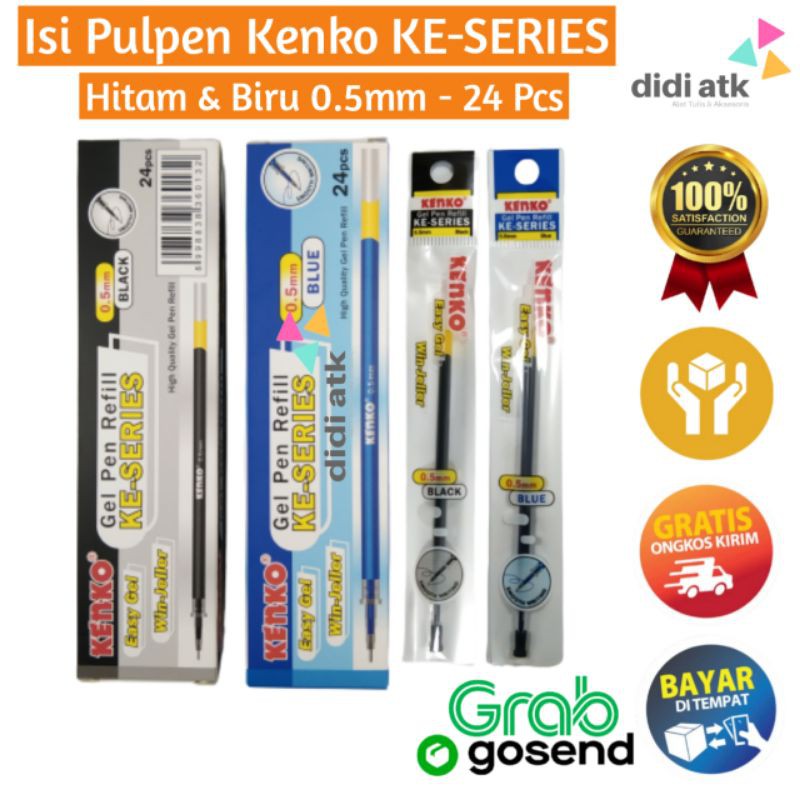 

Gel Pen Reffil Kenko KE-SERIES / Isi Pulpen Pena Jel 0.5mm 24Pcs