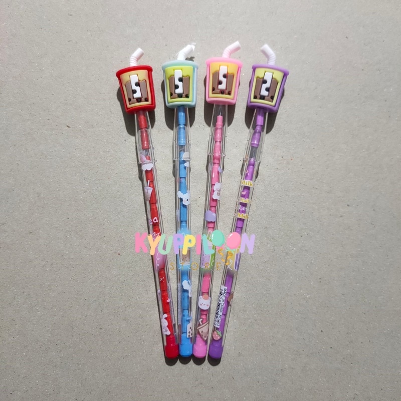 

1 pcs Pensil Sambung Boba / Pensil Karakter Unik Lucu