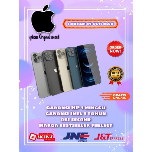 Jual IPHONE 12 PRO MAX SECOND ORIGINAL | Shopee Indonesia