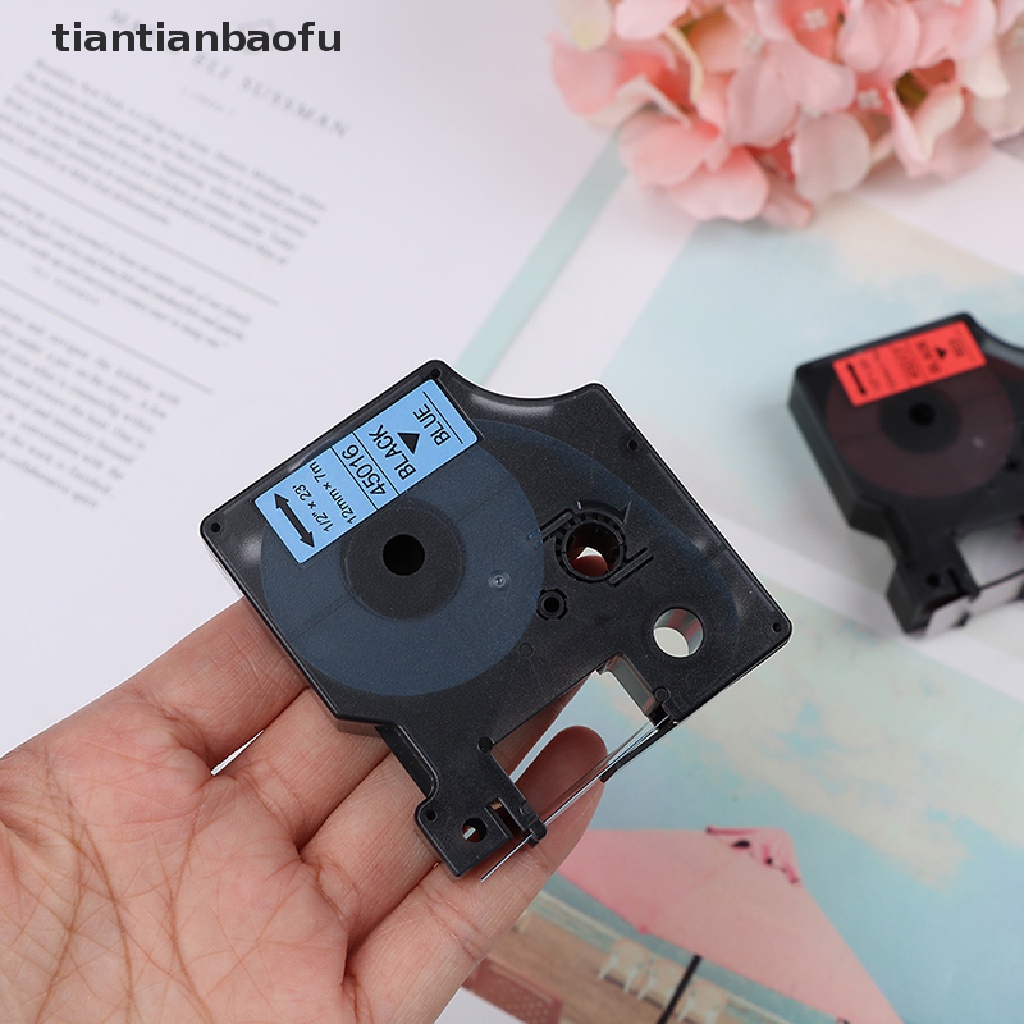 [tiantianbaofu] Compatible for DYMO 12mm D1 Black on Colors Label Tape 1/2'' LabelManager Refill Boutique