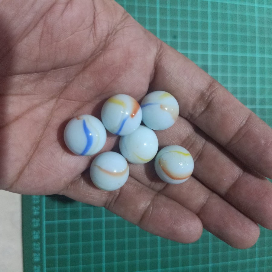 Kelereng Gundu Fidget Toy Pop It Pop Its Mainan Anak Marbles-Susu 14mm