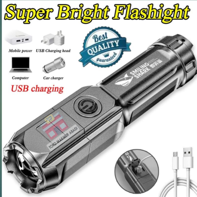 Senter LED SWAT 36W Super Terang - Senter LED POLICE CHARGEABLE - Senter Cas 36W