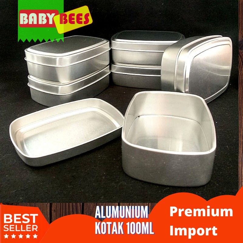 Jual POT KALENG KOTAK 100gr POMADE JAR ALUMUNIUM KOTAK SILVER Indonesia ...