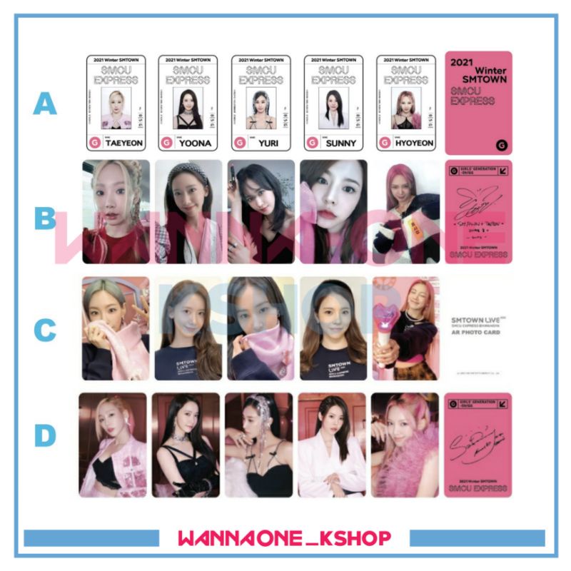 Pass card photocard smcu express snsd girls generation