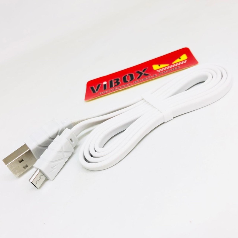 {isi 15pcs} kabel data toples cantik vibox rs-100 micro 1meter original kabel charger micro RS100 for android smartphone