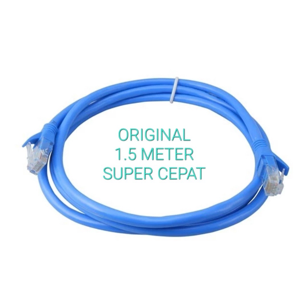 G644 KABEL LAN RJ45 1.5 METER CAT 6 UTP INTERNET LAPTOP WIFI JARINGAN KONEKTOR PLUG BOOT KOMPUTER SWITCH ROUTER MODEM COMPUTER INDIHOME FIRTSMEDIA ROUTER MODEM ASLI SUPER CEPAT ROUTER CPU  konektor wifi internet PLUG boot komputer jaringan computer switch