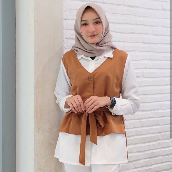 Kemeja Alemia Wanita/ Blouse Wanita Terbaru FIA.Collection-Mustard