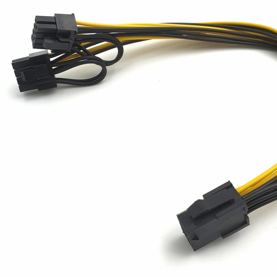 Kabel Power 30cm VGA 6 pin female to dual 6+2 Pin male PCIE PCI-E gpu