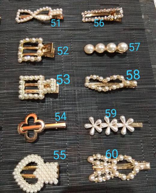Jepit rambut mutiara cantik fashion - pearl hairpin korea